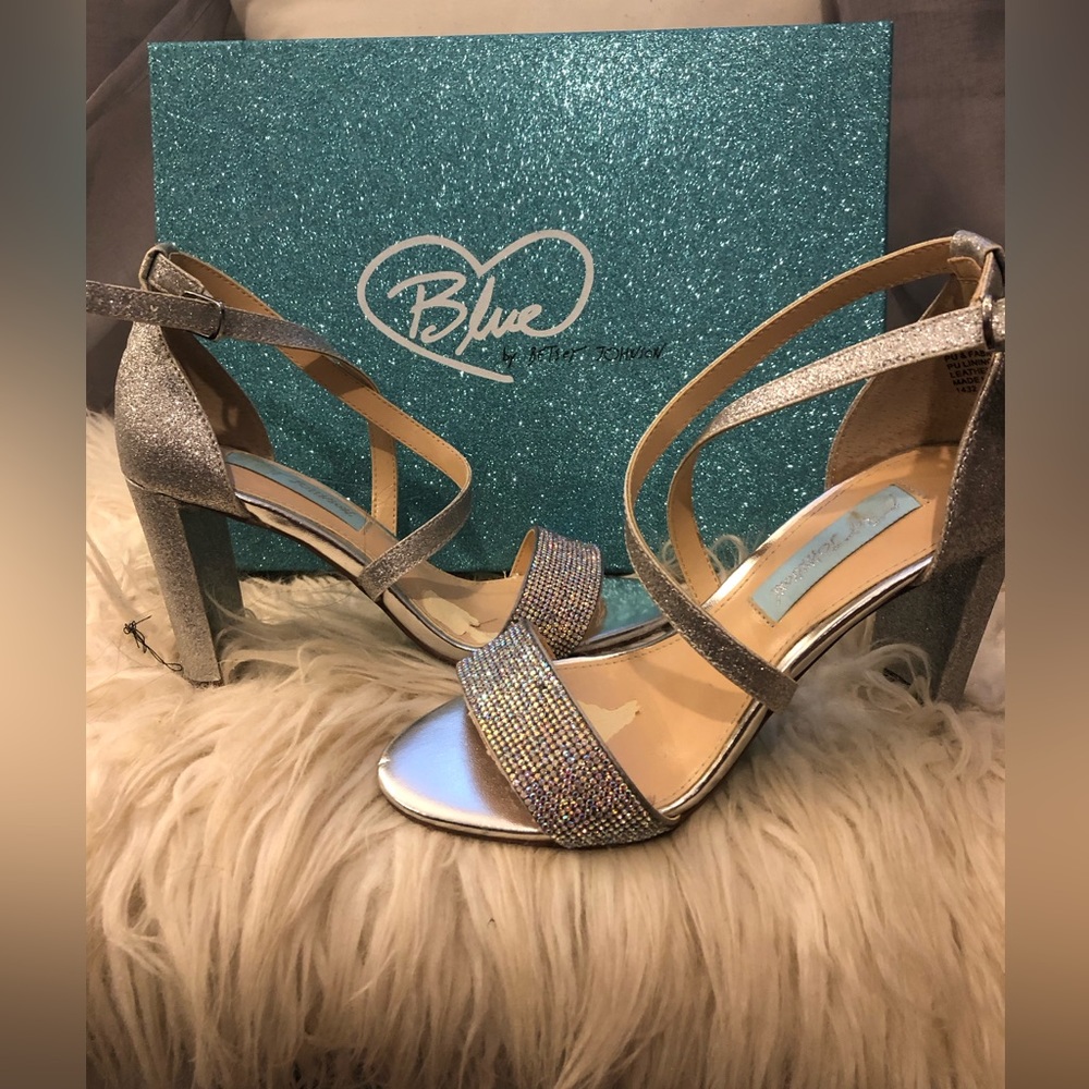 Betsey Johnson silver heels